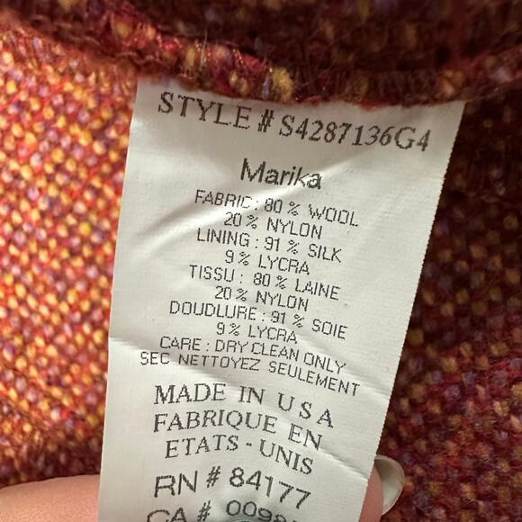 Diane von Furstenberg Marika Wool Tweed Jacket Zip Up Size 6 Vintage - Picture 10 of 11